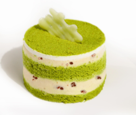 Phần gato của bánh matcha